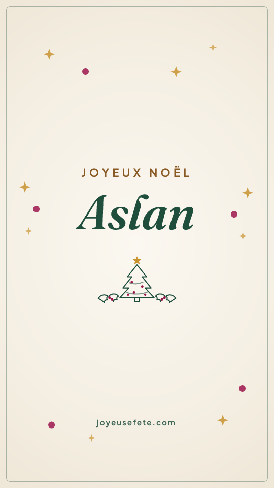 Image « Joyeux Noël Aslan » au format story