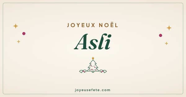 Image « Joyeux Noël Asli » au format large