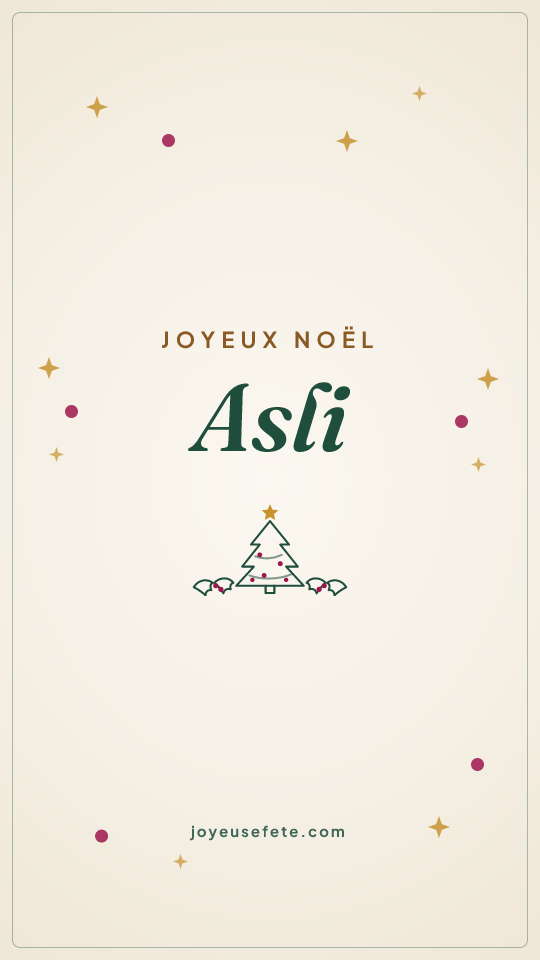 Image « Joyeux Noël Asli » au format story