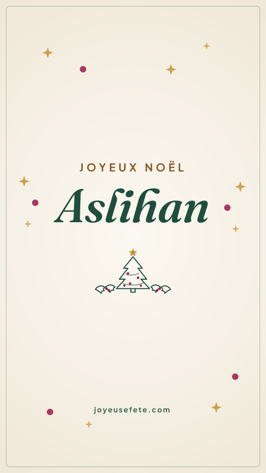 Image « Joyeux Noël Aslihan » au format story