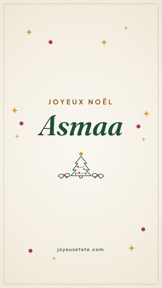 Image « Joyeux Noël Asmaa » au format story