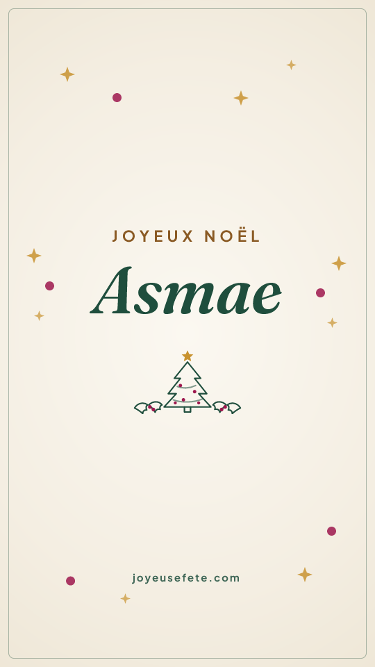 Image « Joyeux Noël Asmae » au format story