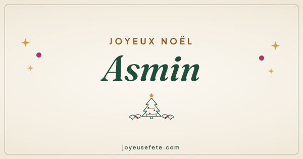 Image « Joyeux Noël Asmin » au format large