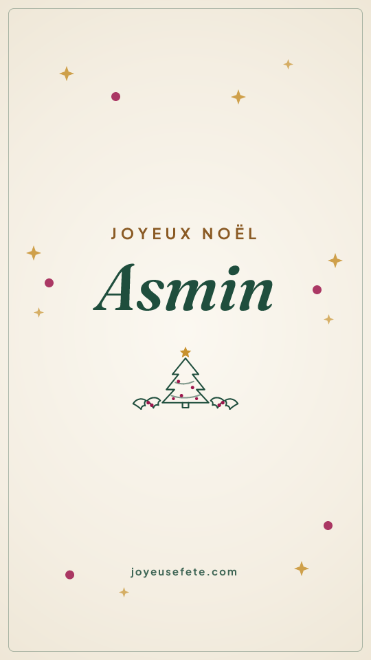 Image « Joyeux Noël Asmin » au format story
