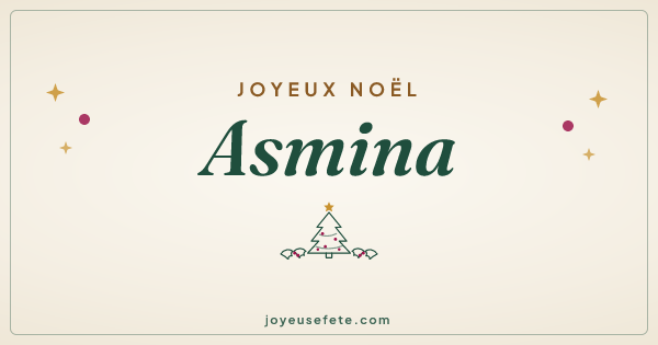 Image « Joyeux Noël Asmina » au format large