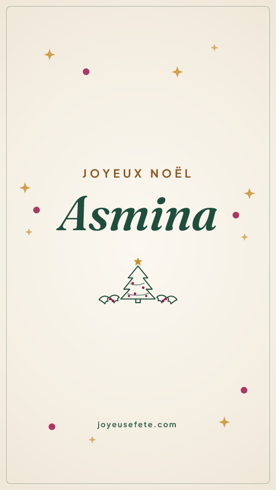 Image « Joyeux Noël Asmina » au format story