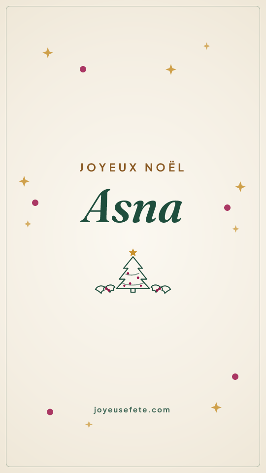 Image « Joyeux Noël Asna » au format story