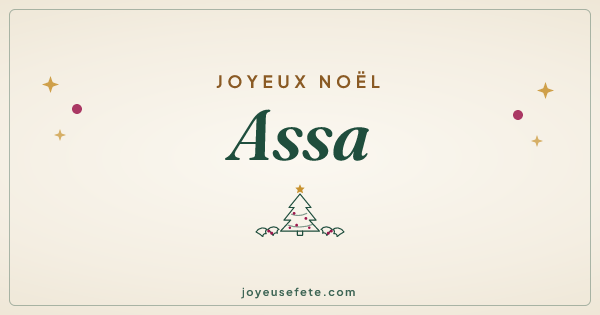 Image « Joyeux Noël Assa » au format large