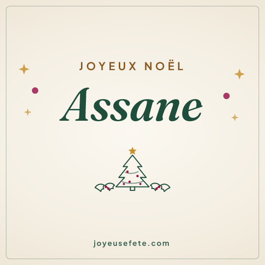 Image carrée « Joyeux Noël Assane » pour WhatsApp