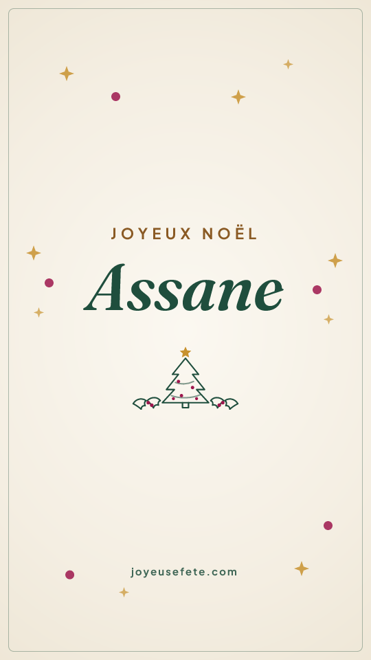 Image « Joyeux Noël Assane » au format story