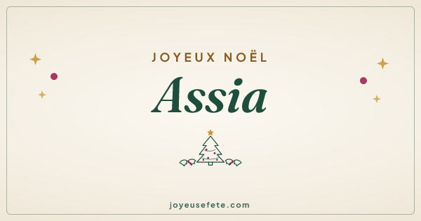Image « Joyeux Noël Assia » au format large