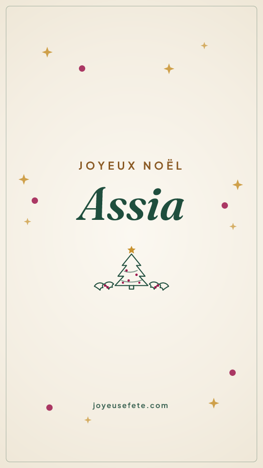 Image « Joyeux Noël Assia » au format story