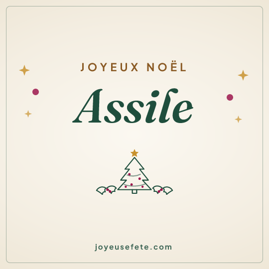 Image carrée « Joyeux Noël Assile » pour WhatsApp