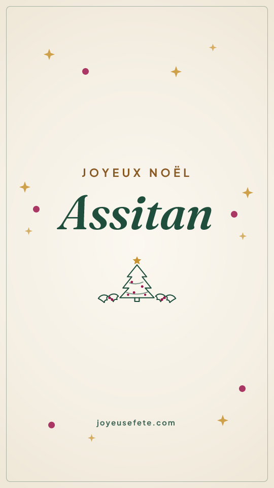 Image « Joyeux Noël Assitan » au format story