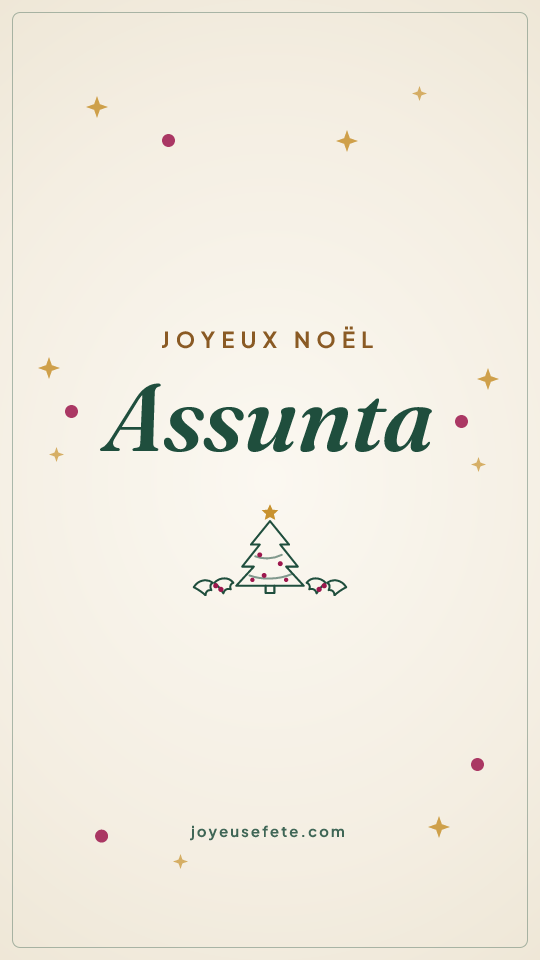 Image « Joyeux Noël Assunta » au format story