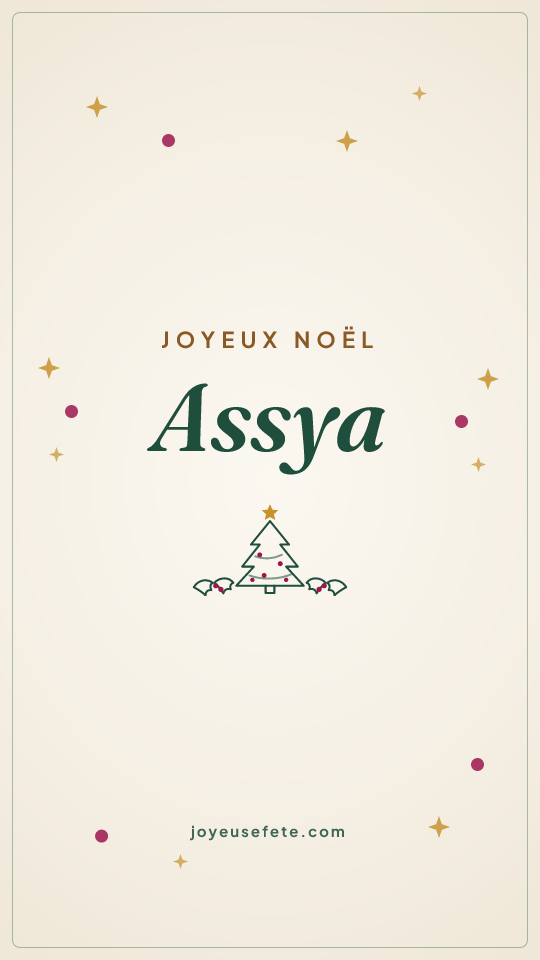 Image « Joyeux Noël Assya » au format story