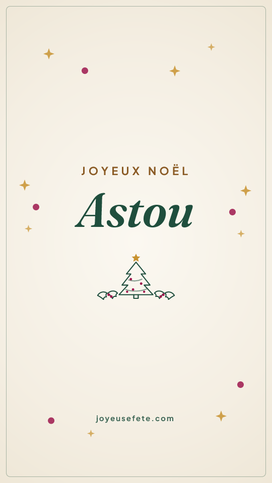 Image « Joyeux Noël Astou » au format story