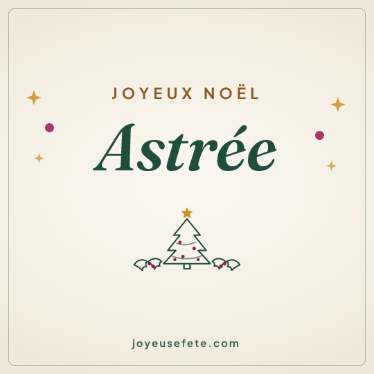 Image carrée « Joyeux Noël Astrée » pour WhatsApp