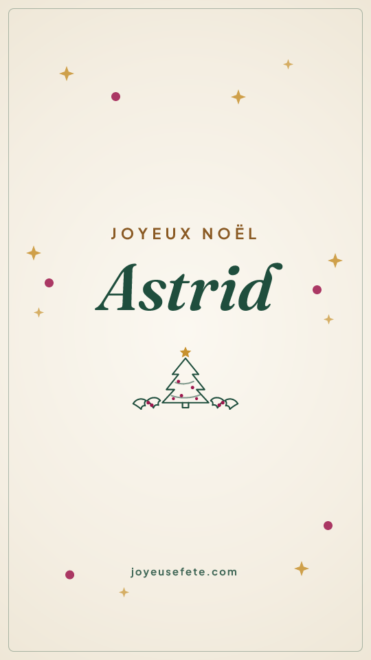 Image « Joyeux Noël Astrid » au format story