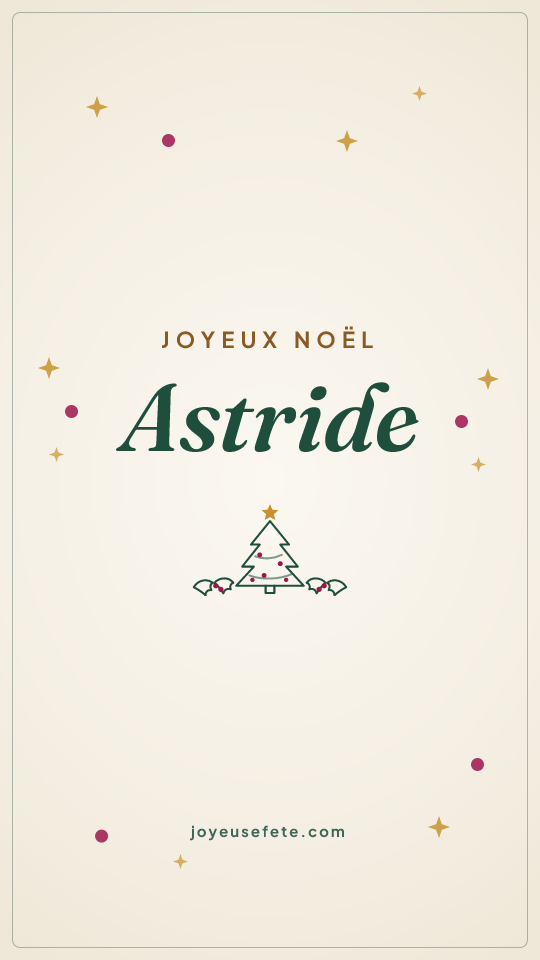 Image « Joyeux Noël Astride » au format story
