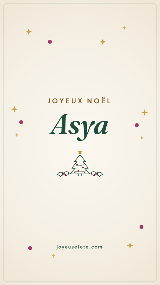 Image « Joyeux Noël Asya » au format story