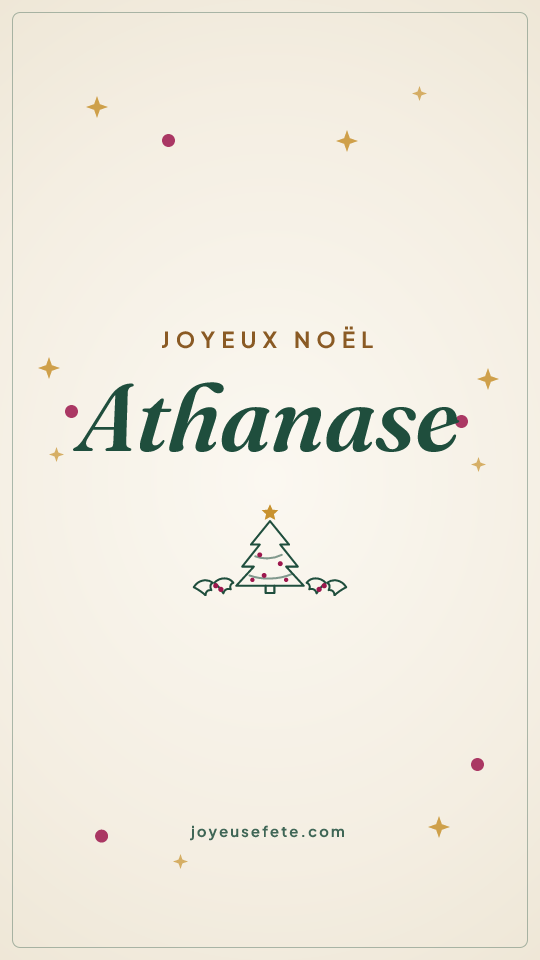 Image « Joyeux Noël Athanase » au format story