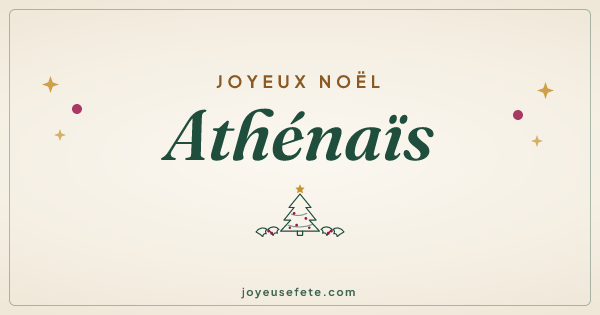 Image « Joyeux Noël Athénaïs » au format large