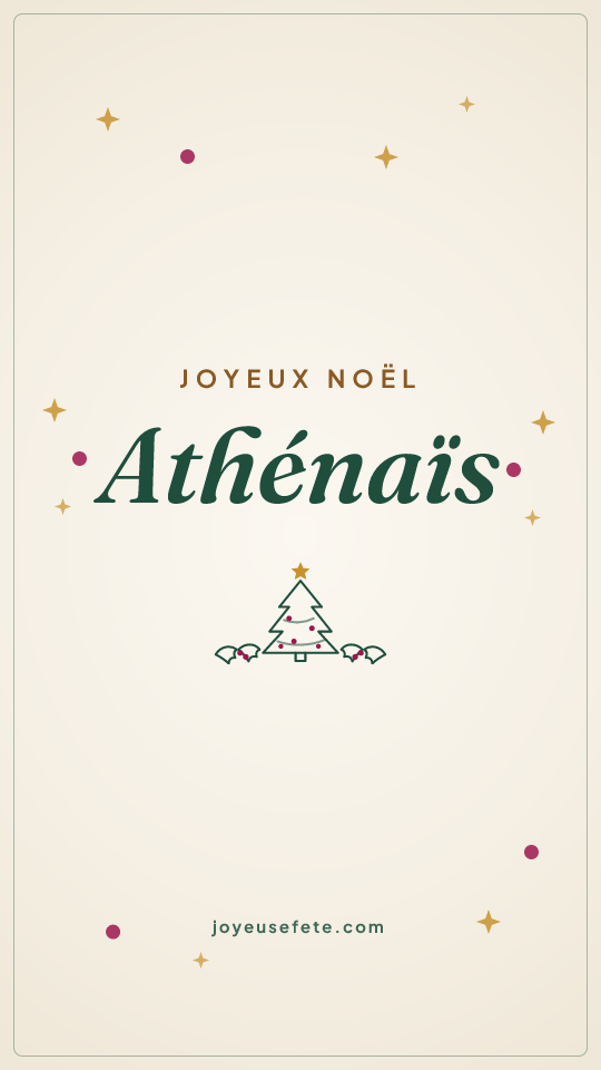 Image « Joyeux Noël Athénaïs » au format story