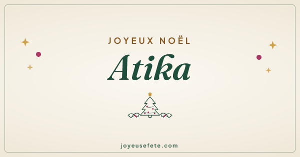 Image « Joyeux Noël Atika » au format large