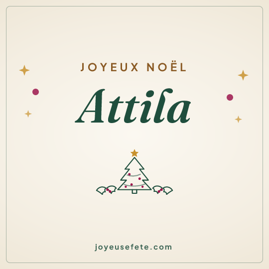 Image carrée « Joyeux Noël Attila » pour WhatsApp