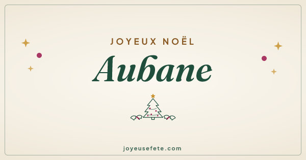 Image « Joyeux Noël Aubane » au format large