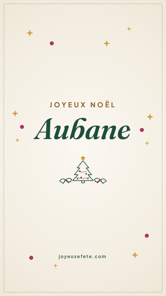 Image « Joyeux Noël Aubane » au format story