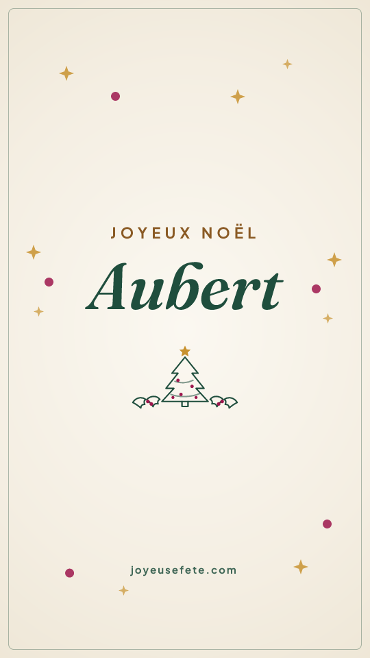 Image « Joyeux Noël Aubert » au format story