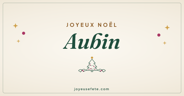 Image « Joyeux Noël Aubin » au format large