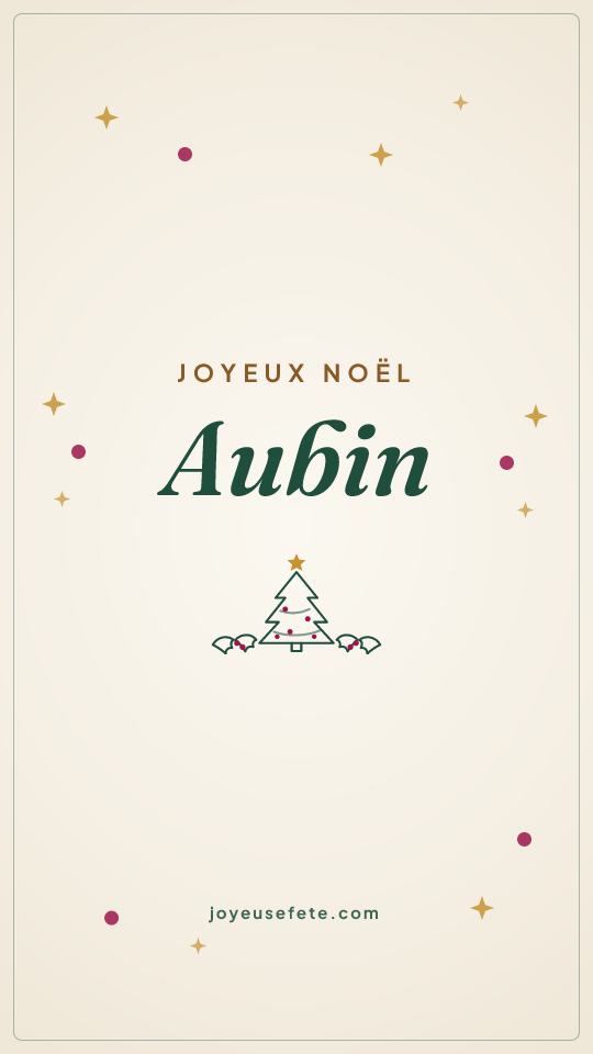 Image « Joyeux Noël Aubin » au format story