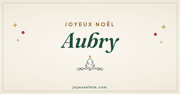 Image « Joyeux Noël Aubry » au format large