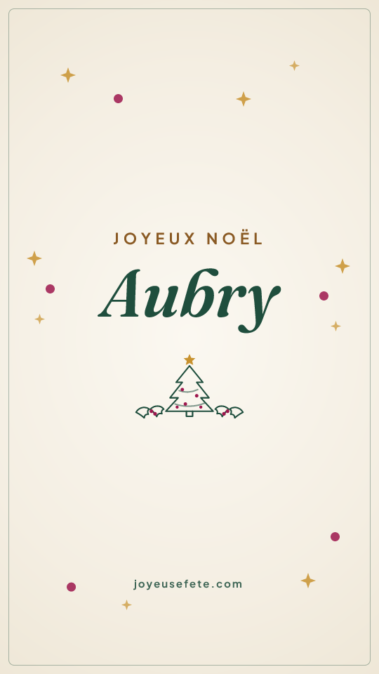 Image « Joyeux Noël Aubry » au format story