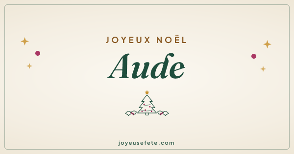 Image « Joyeux Noël Aude » au format large