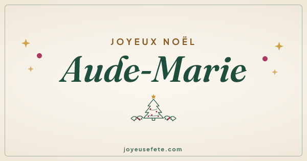 Image « Joyeux Noël Aude-Marie » au format large