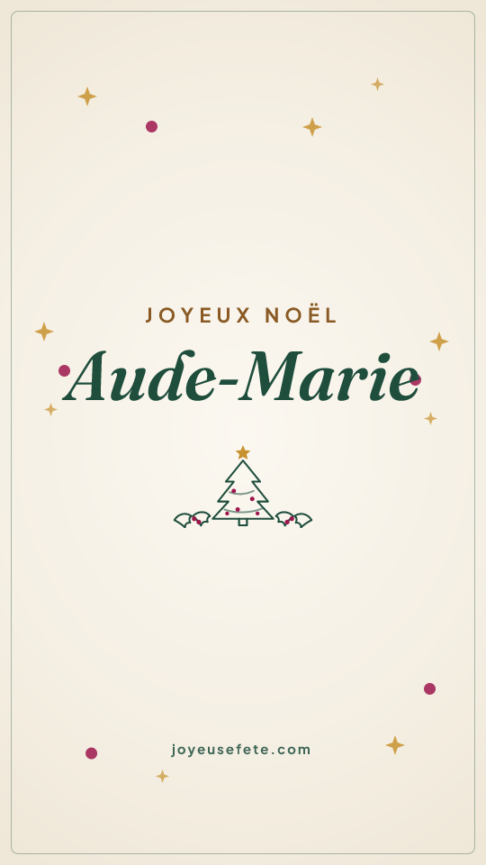 Image « Joyeux Noël Aude-Marie » au format story