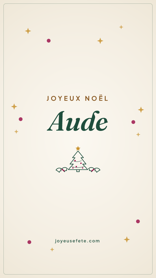 Image « Joyeux Noël Aude » au format story