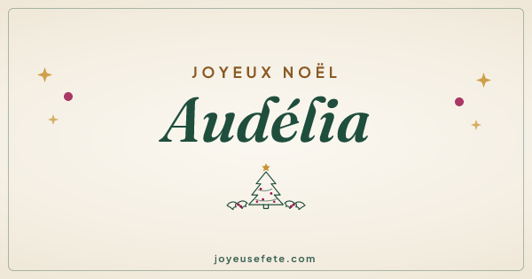 Image « Joyeux Noël Audélia » au format large