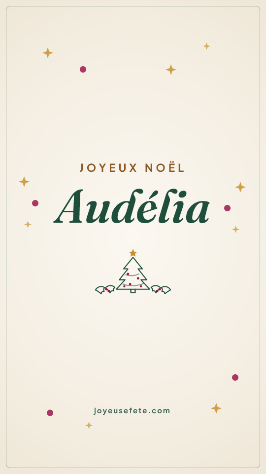 Image « Joyeux Noël Audélia » au format story