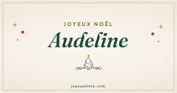 Image « Joyeux Noël Audeline » au format large