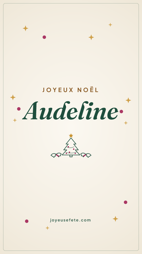 Image « Joyeux Noël Audeline » au format story