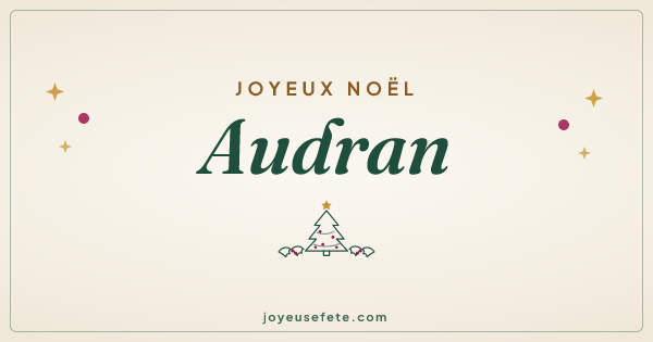 Image « Joyeux Noël Audran » au format large