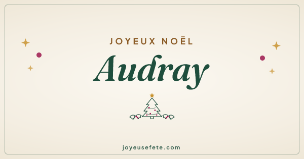 Image « Joyeux Noël Audray » au format large