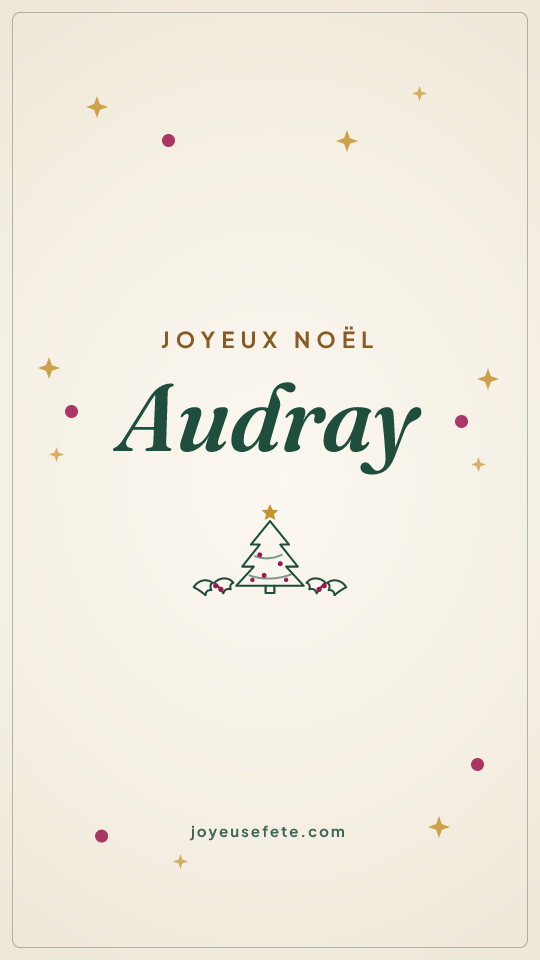 Image « Joyeux Noël Audray » au format story