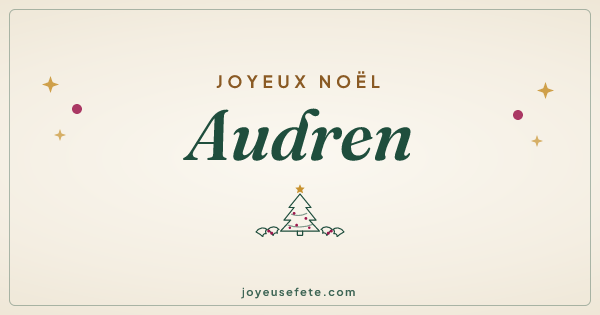 Image « Joyeux Noël Audren » au format large