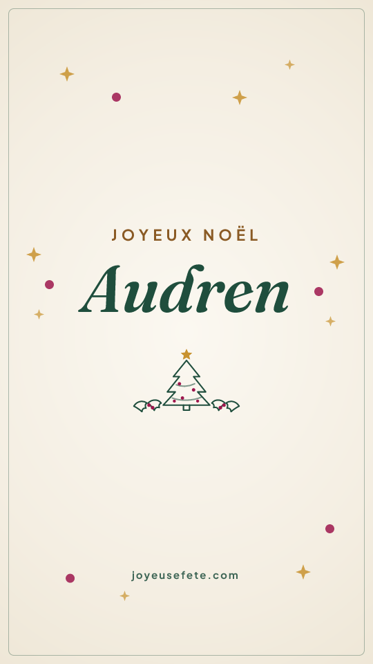 Image « Joyeux Noël Audren » au format story